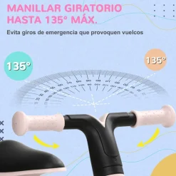 - Bicicleta sin pedales rosa*Homcom