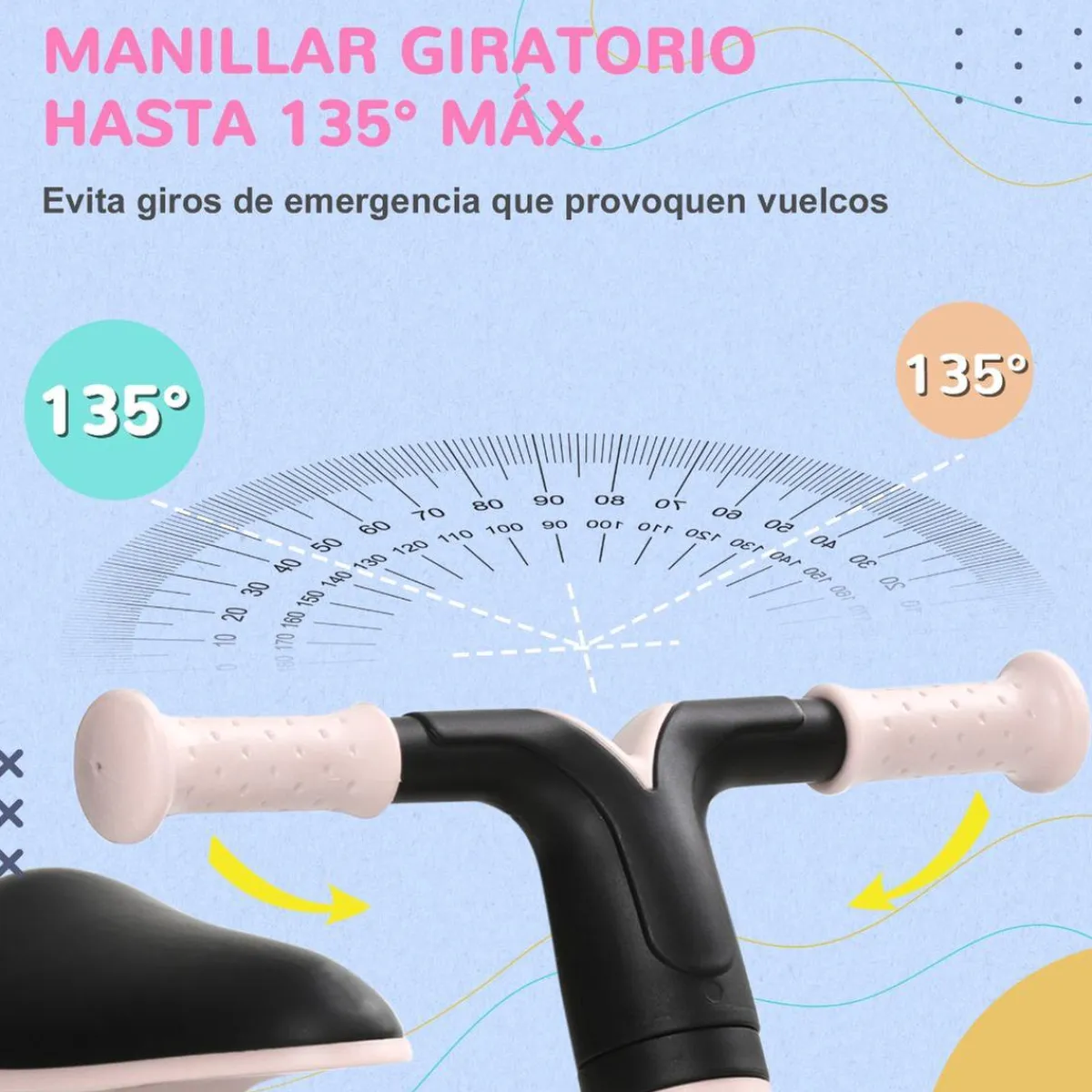 - Bicicleta sin pedales rosa*Homcom