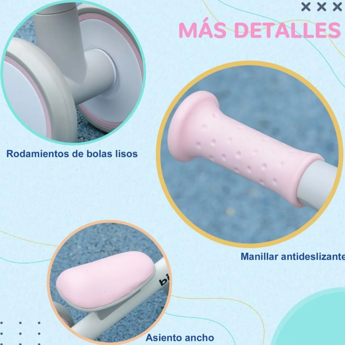 Homcom - Bicicleta sin pedales Rosa*AIYAPLAY New