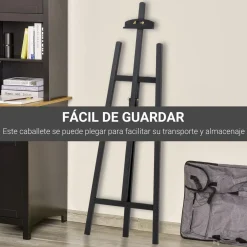 Discount - Caballete de madera con trípode Negro Arte Y Manualidades