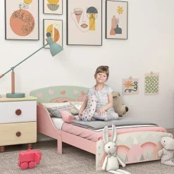 - Cama infantil Montañas Rosa*Homcom Sale