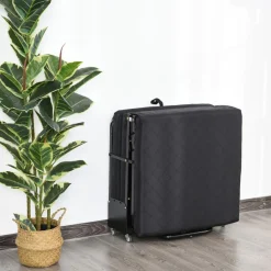 - Cama plegable con cabecera ajustable Negro Estilo De Vida