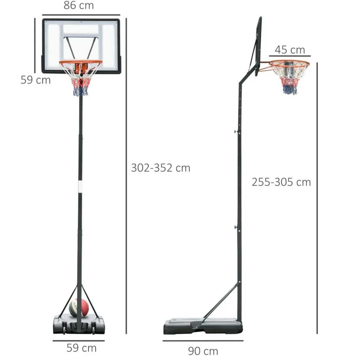 - Canasta completa de baloncesto*Homcom Online