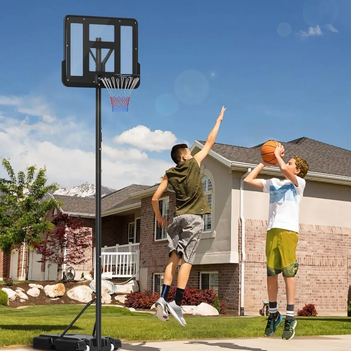 - Canasta completa baloncesto con base 365 cm*Homcom