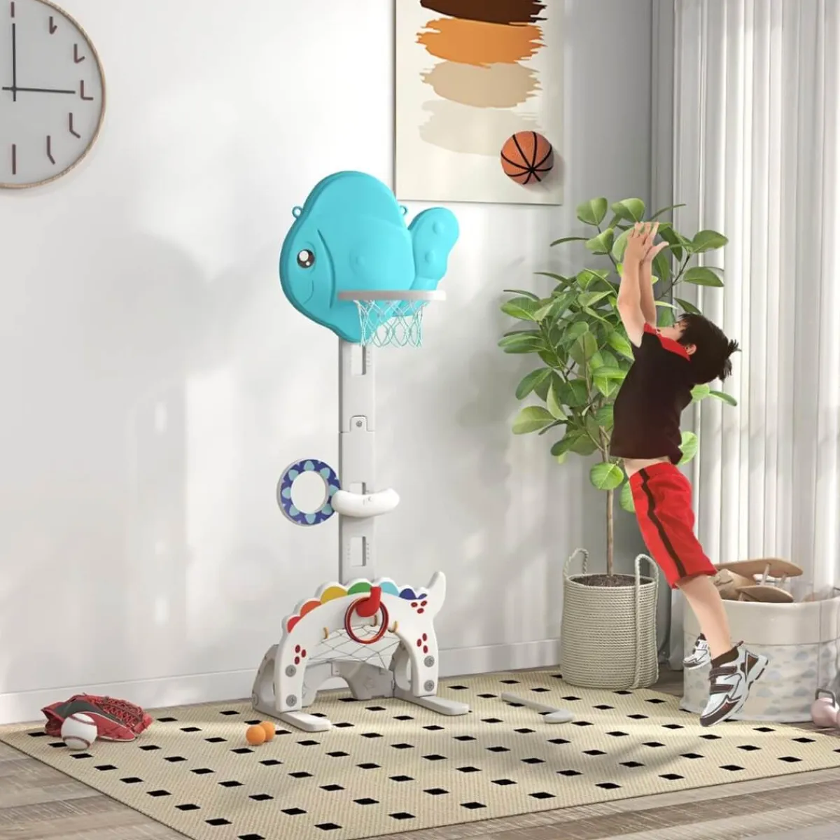 Homcom - Canasta infantil baloncesto para interior*AIYAPLAY Online