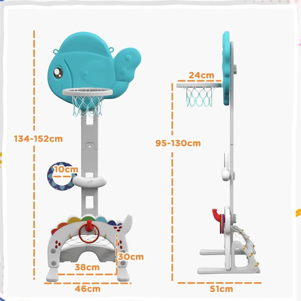 Homcom - Canasta infantil baloncesto para interior*AIYAPLAY Online