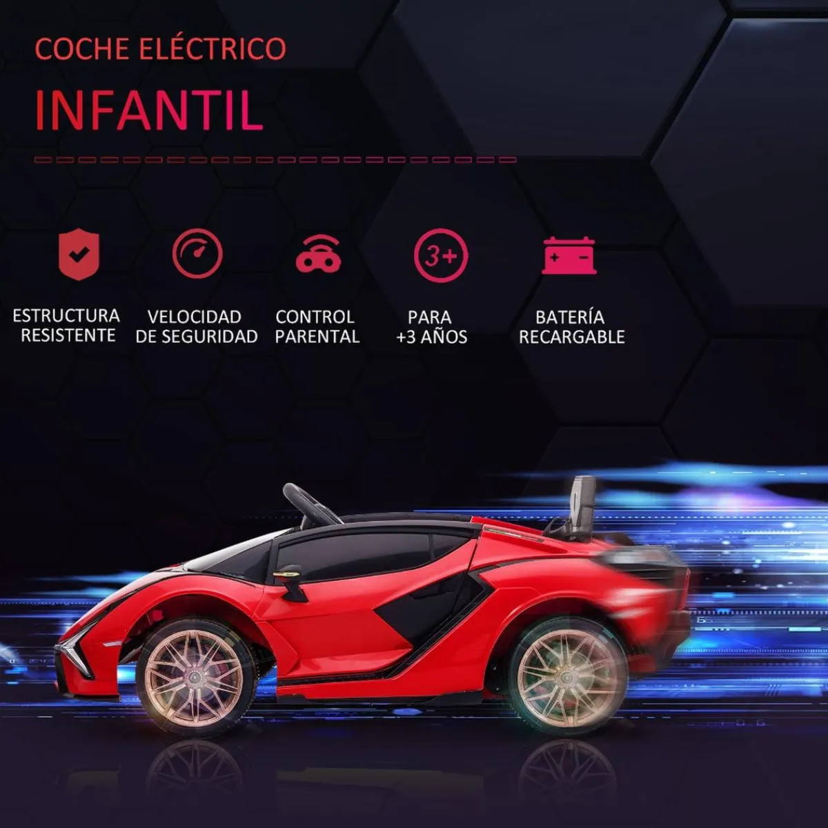 - Coche de batería Lamborghini con mando a distancia*Homcom New