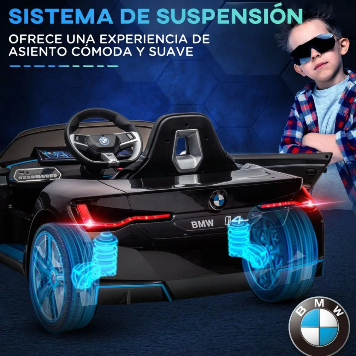 Clearance - Coche elécrico BMW i4 Negro Vehículos De Batería O A Pedales