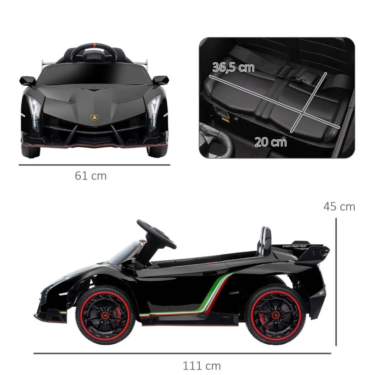 - Coche elécrico Lamborghini Veneno*Homcom Discount