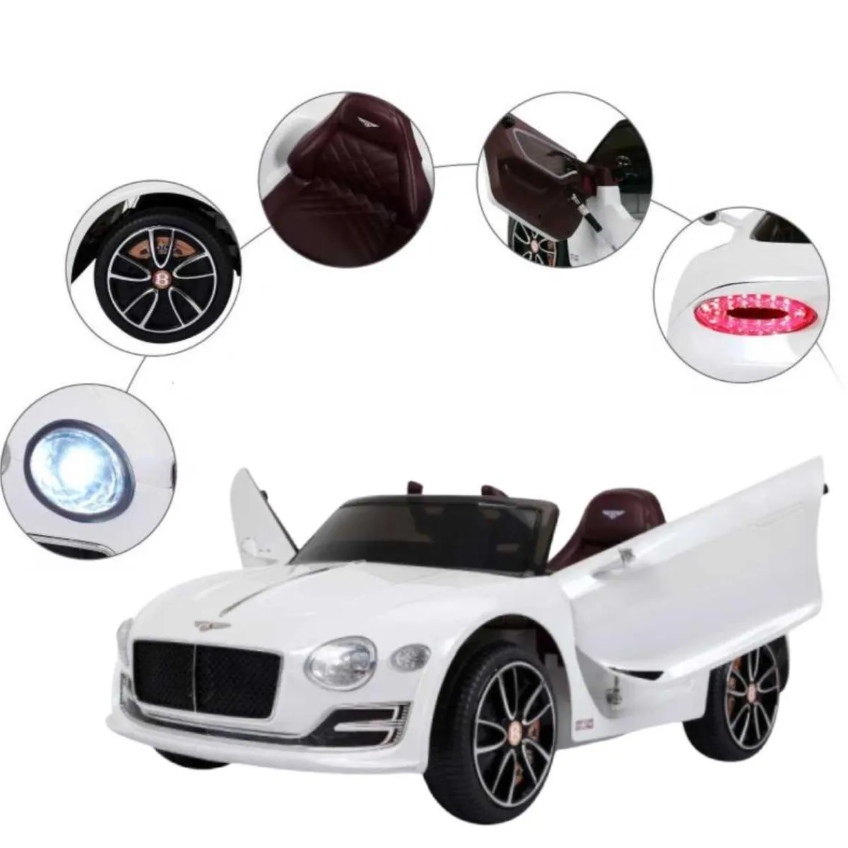 - Coche Eléctrico Bentley GT Blanco con control remoto*Homcom Sale