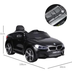 New - Coche Eléctrico Infantil BMW 6GT Vehículos De Batería O A Pedales