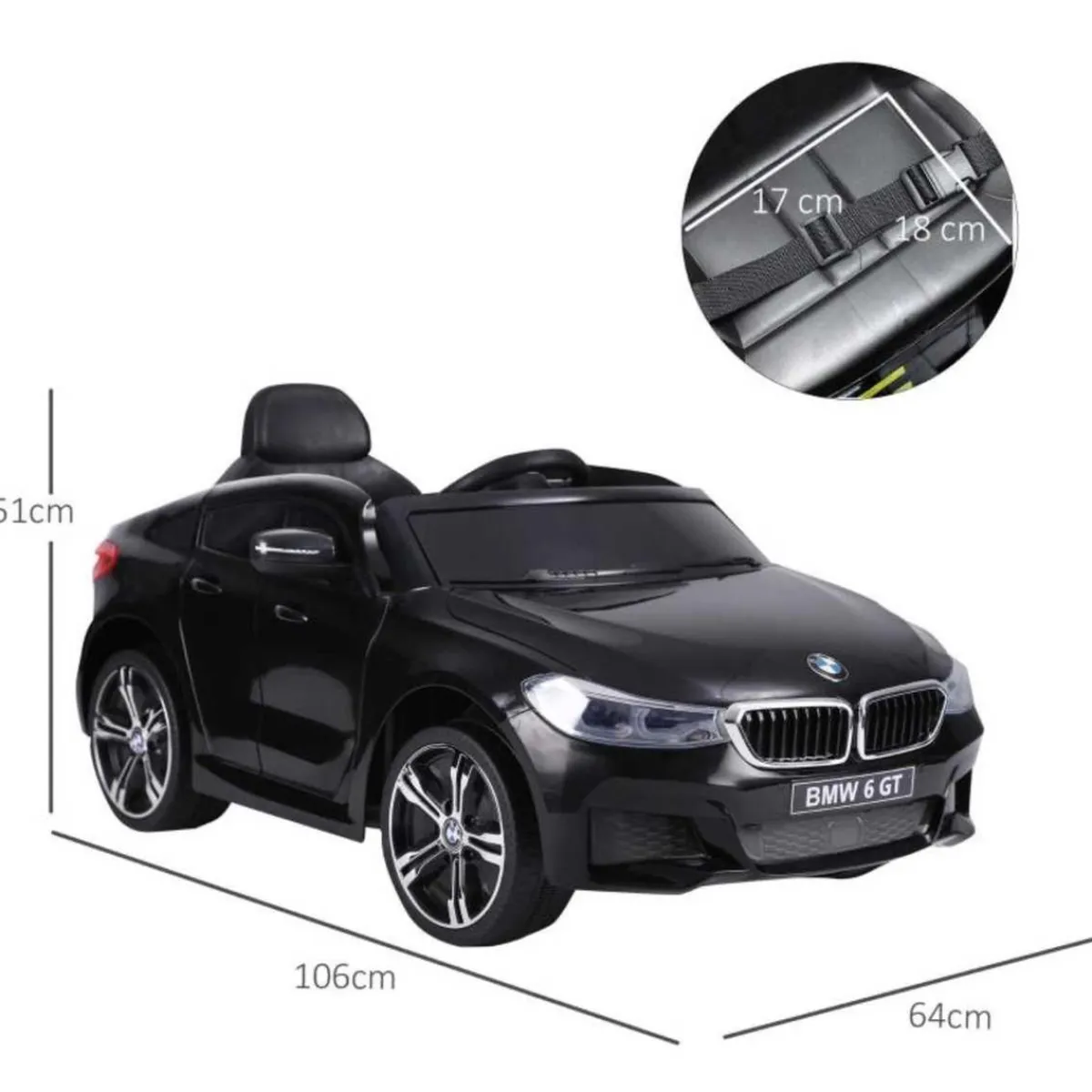 New - Coche Eléctrico Infantil BMW 6GT Vehículos De Batería O A Pedales