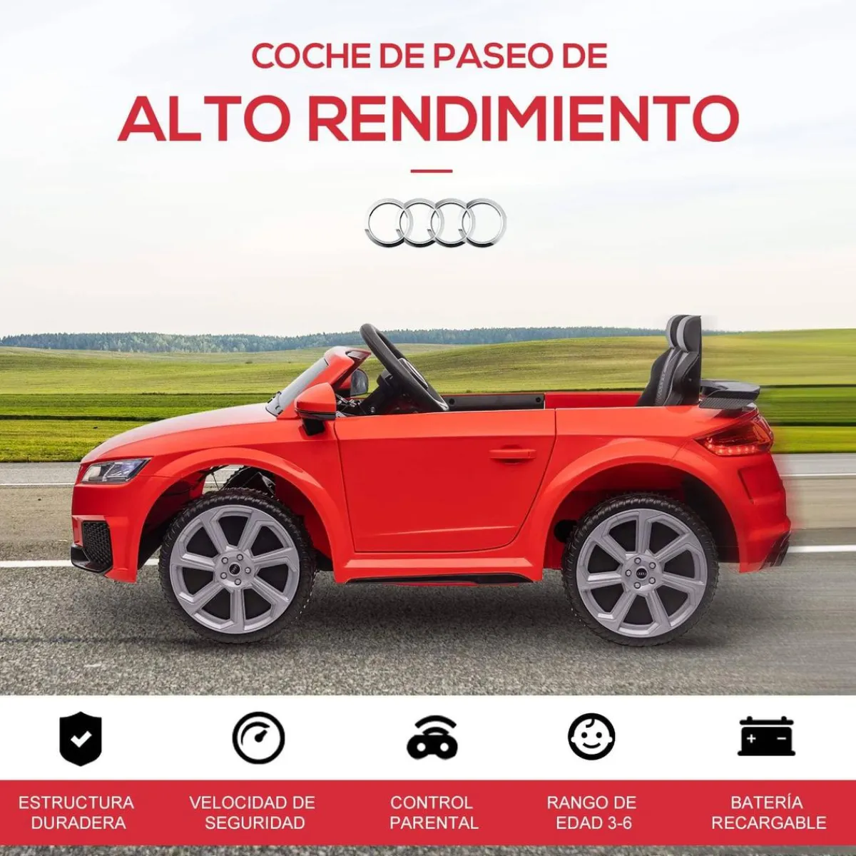 - Coche Eléctrico Infantil Audi TT*Homcom Hot