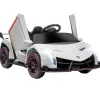 Discount - Coche Eléctrico Lamborghini Veneno Blanco Vehículos De Batería O A Pedales