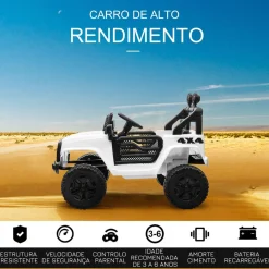 Hot - Coche todoterreno eléctrico blanco Vehículos De Batería O A Pedales