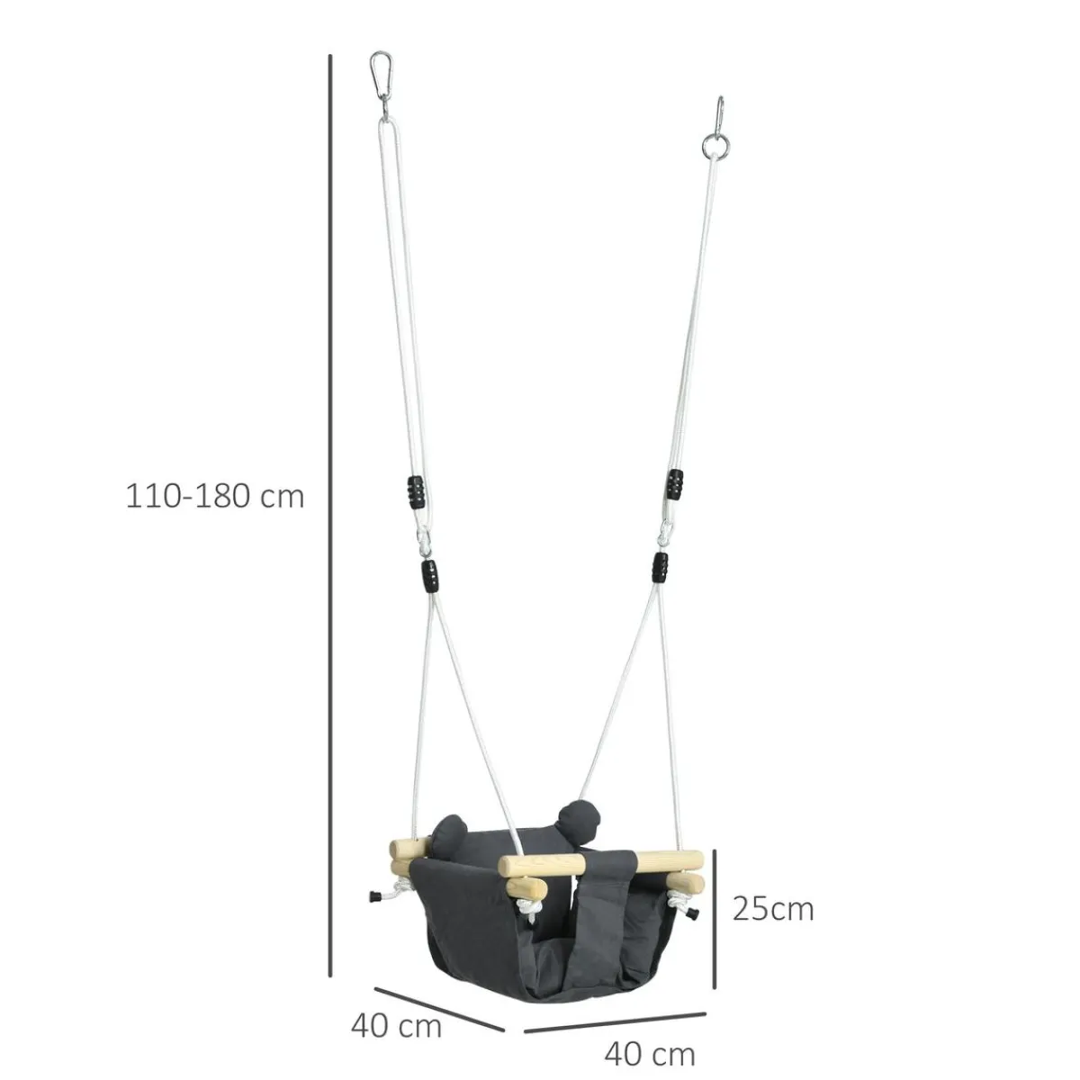 - Columpio para bebés con altura ajustable*Homcom Discount