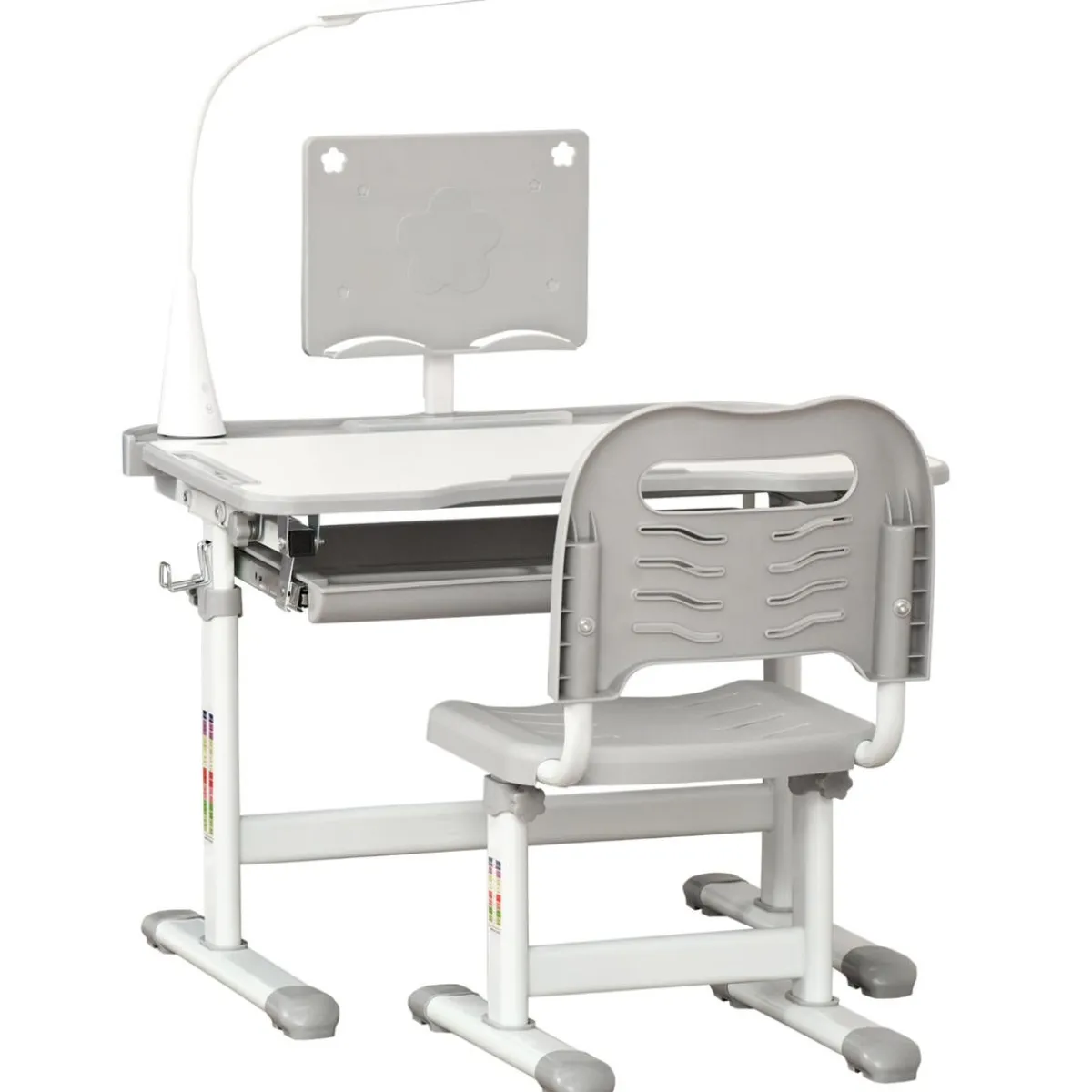 Sale - Conjunto Pupitre reclinable + Silla Gris con lámpara Estilo De Vida