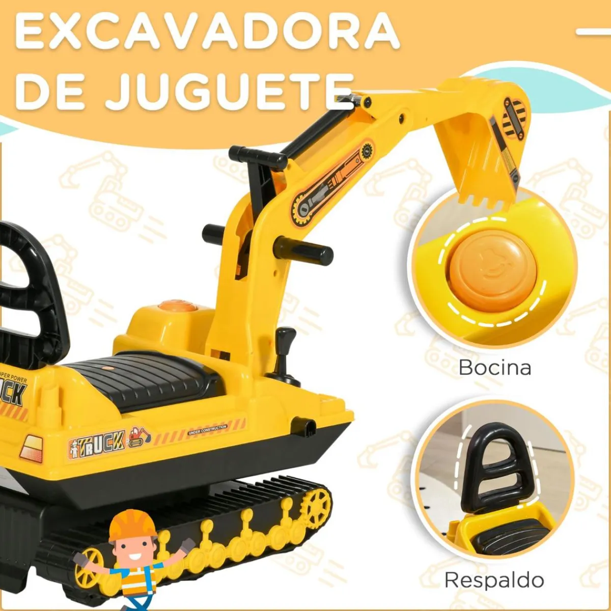 Sale - Excavadora sin pedales con pala delantera Vehículos De Batería O A Pedales
