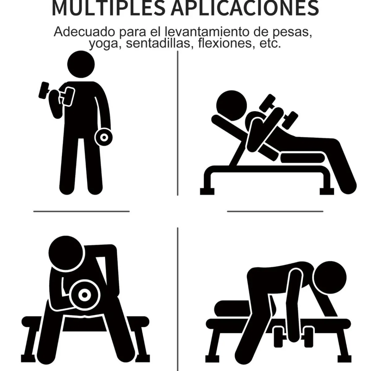 Hot - Juego de 8 mancuernas hexagonales Deportes