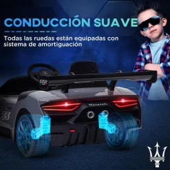 Homcom - Maserati GT2 eléctrico Gris con mando*AIYAPLAY New