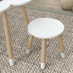 Outlet - Mesa Flor y bancos Blanco Estilo De Vida