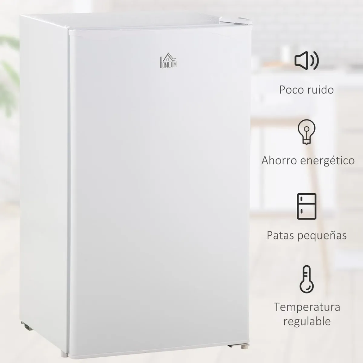 - Mini Nevera Blanca con Congelador 91L*Homcom