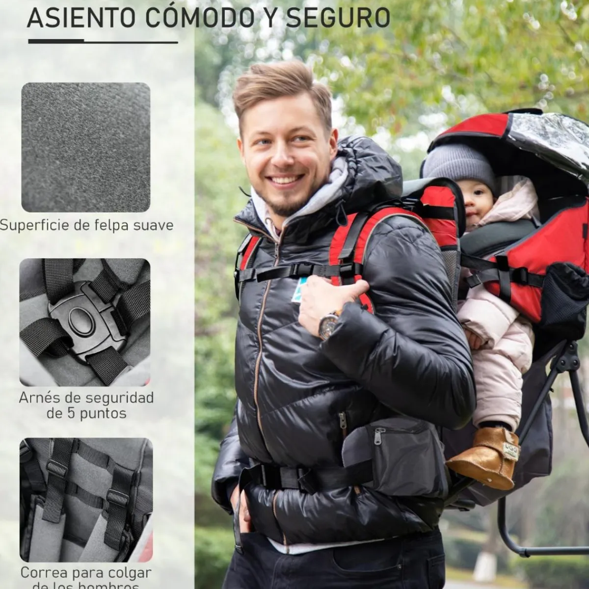 - Mochila portabebés plegable*Homcom Hot