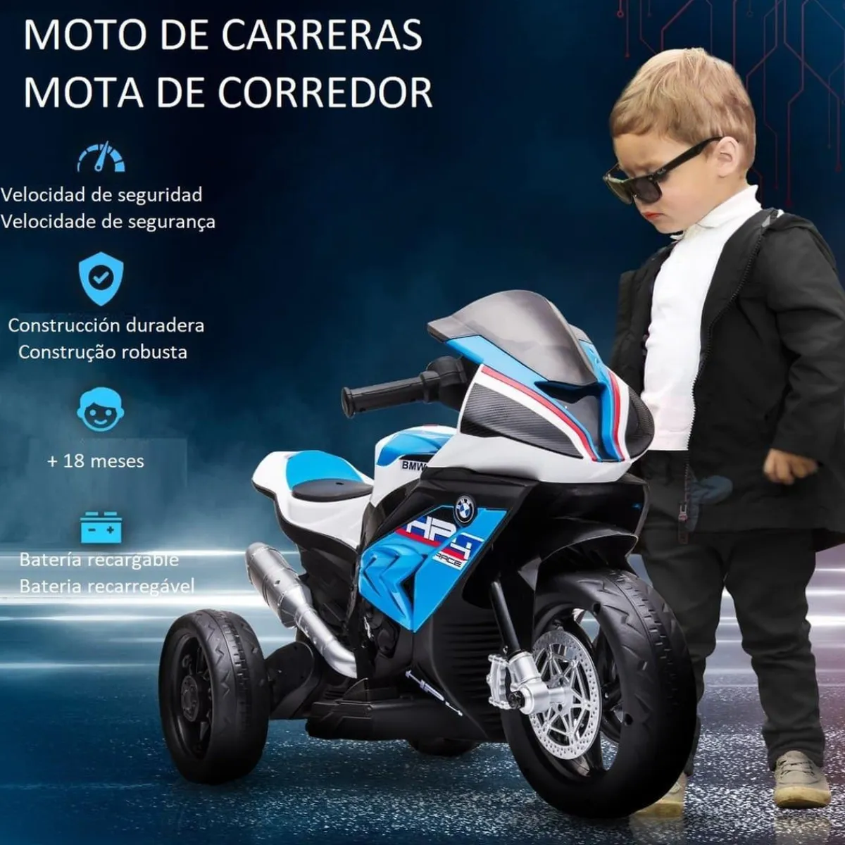 Sale - Moto eléctrica BMW HP4 azul Vehículos De Batería O A Pedales