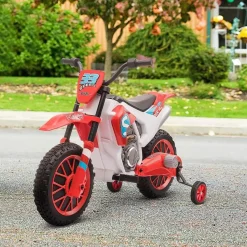 - Moto eléctrica rojo-blanco*Homcom Discount