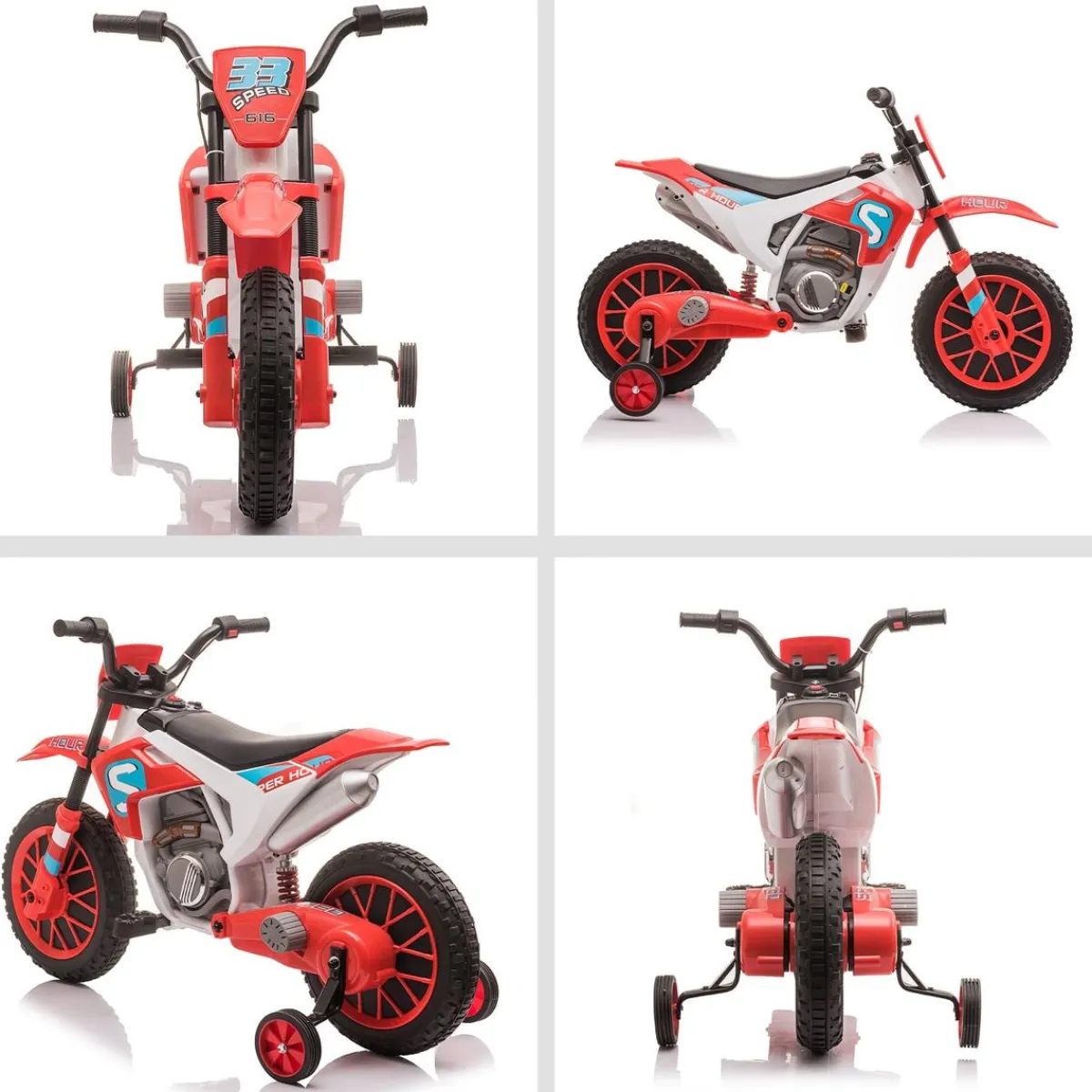 - Moto eléctrica rojo-blanco*Homcom Discount