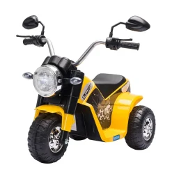 Online - Moto eléctriva 6V 3 ruedas amarillo Vehículos De Batería O A Pedales