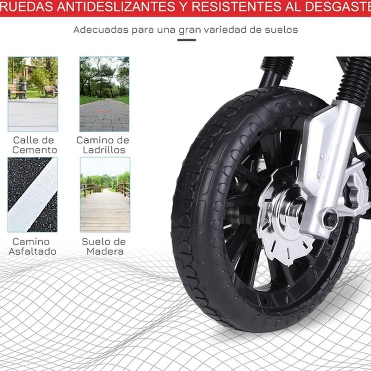 - Moto infantil eléctrica Trial con batería*Homcom New