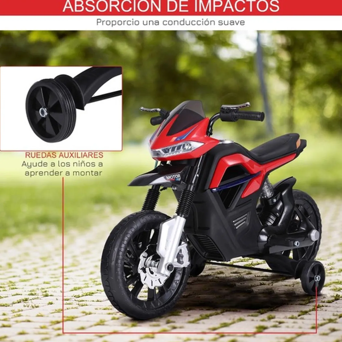 - Moto infantil eléctrica Trial con batería*Homcom New