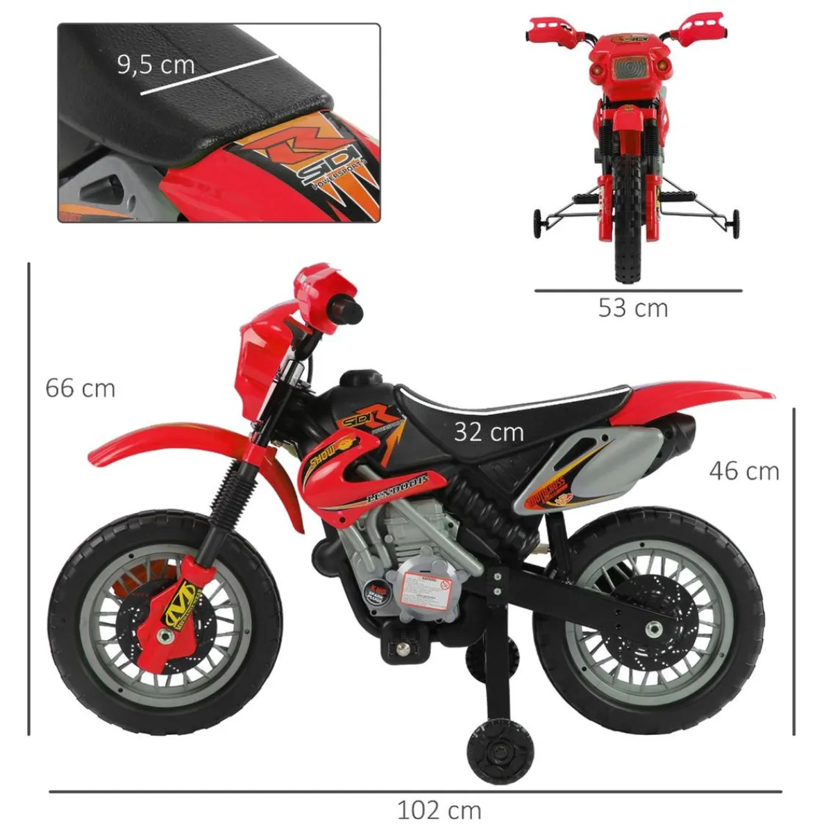 - Moto infantil eléctrica Cross*Homcom Online