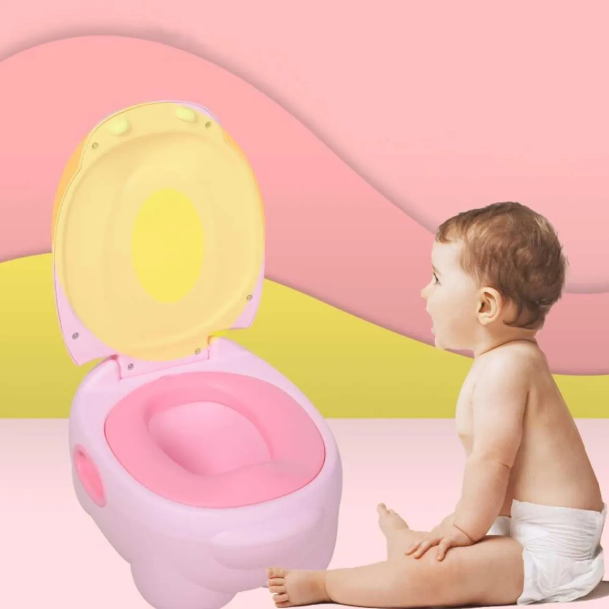 - Orinal Infantil Hipopótamo Rosa*Homcom New