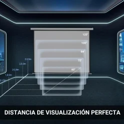 - Pantalla de proyección motorizada 84'' con mando*Homcom Discount