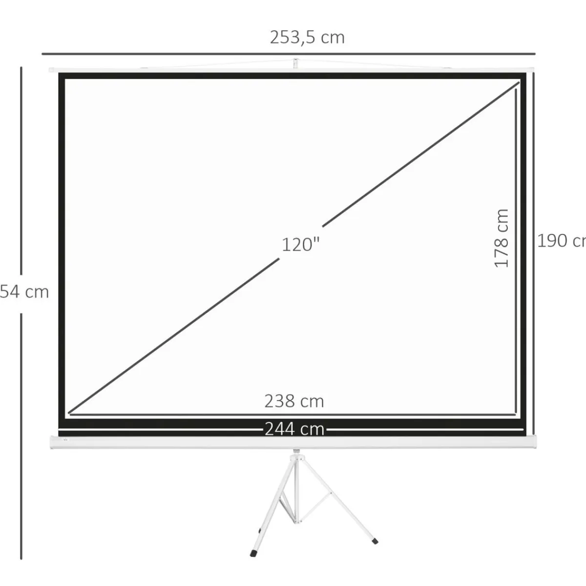 - Pantalla de proyección 120'' Blanco Electrónicos