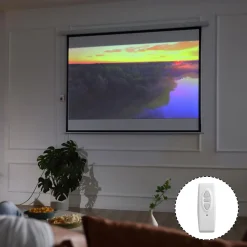 - Pantalla de proyección motorizada 120''con mando*Homcom Best