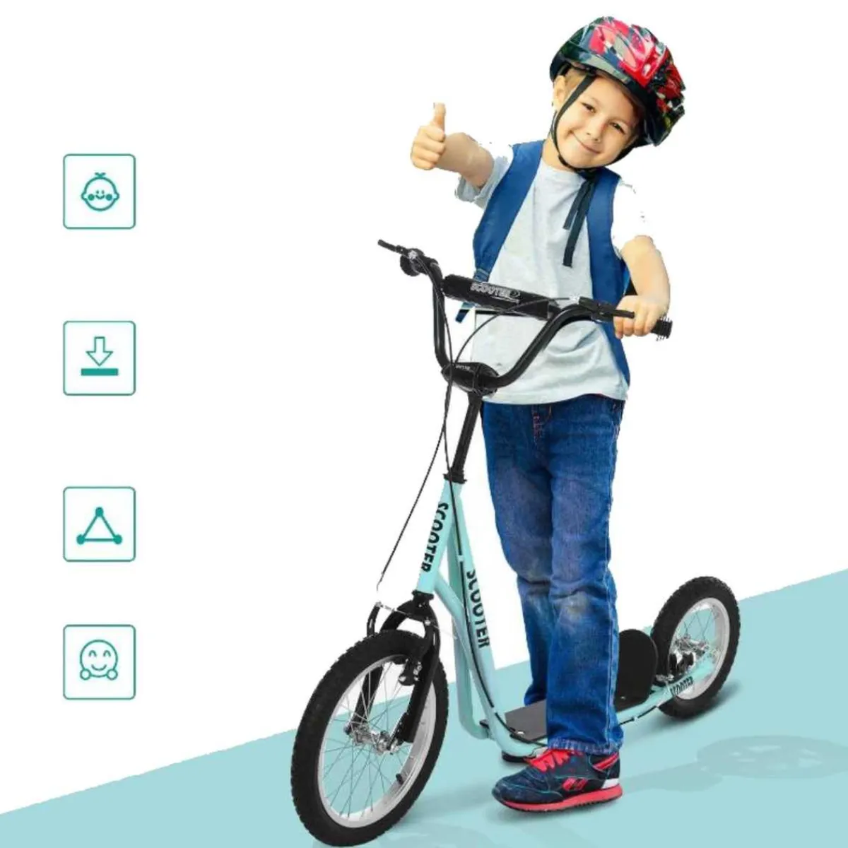 Clearance - Patinete Ajustable Para Niños Azul Patines Y Monopatines