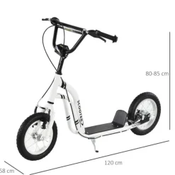 Best - Patinete Ajustable Para Niños Blanco/Negro Patines Y Monopatines
