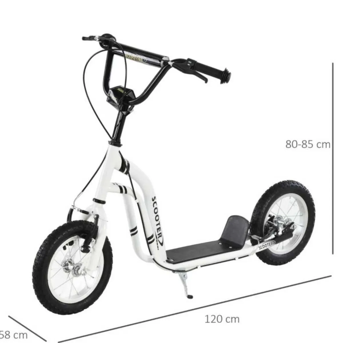 Best - Patinete Ajustable Para Niños Blanco/Negro Patines Y Monopatines