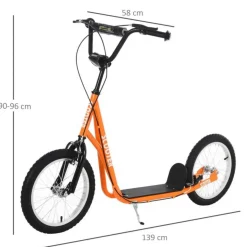 Hot - Patinete Ajustable Para Niños Naranja Patines Y Monopatines