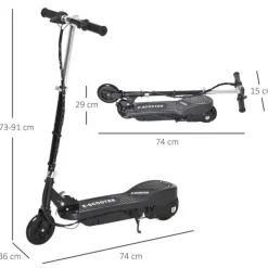 - Patinete Eléctrico Plegable Acero Negro*Homcom Clearance