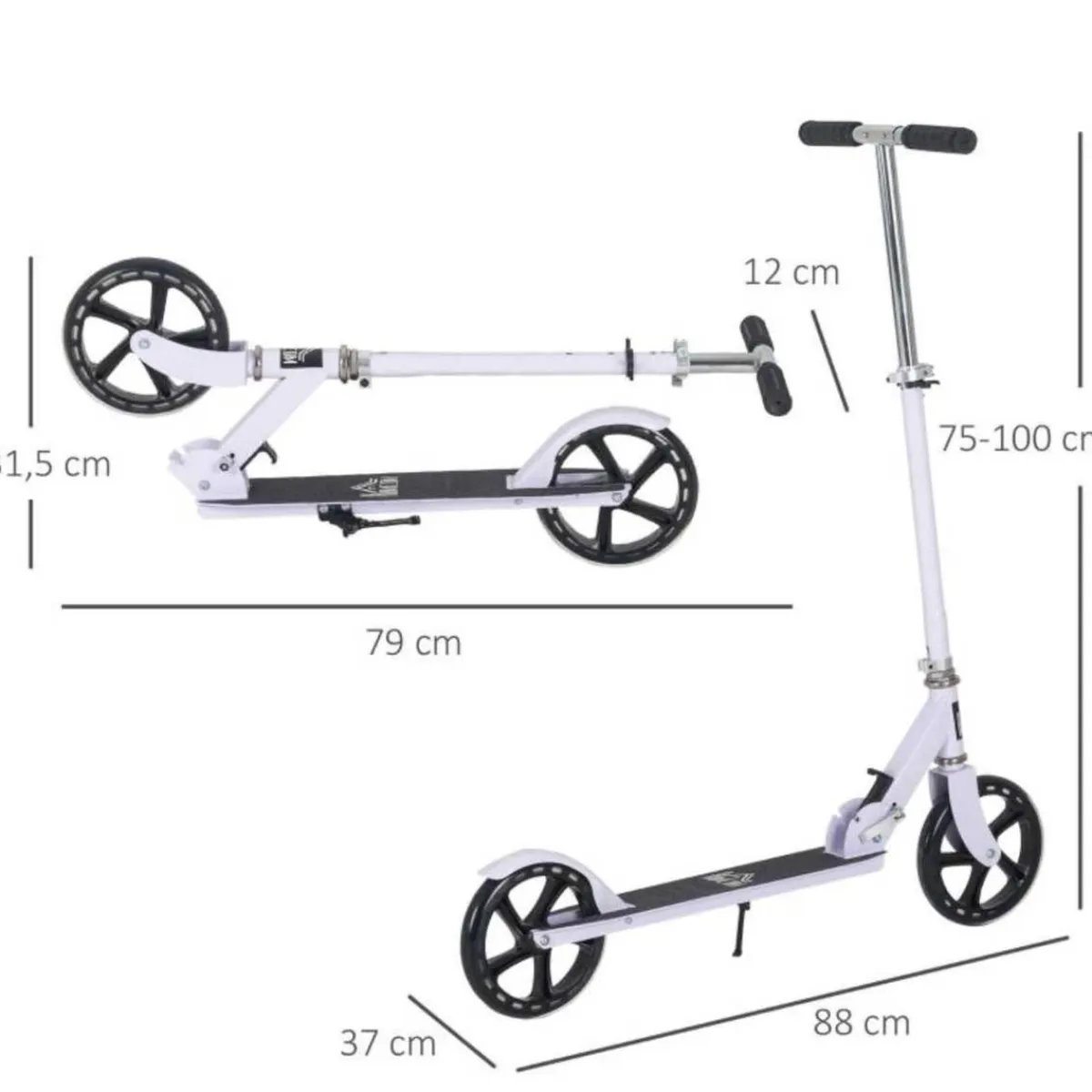 Sale - Patinete Infantil Plegable Blanco Motos Y Triciclos