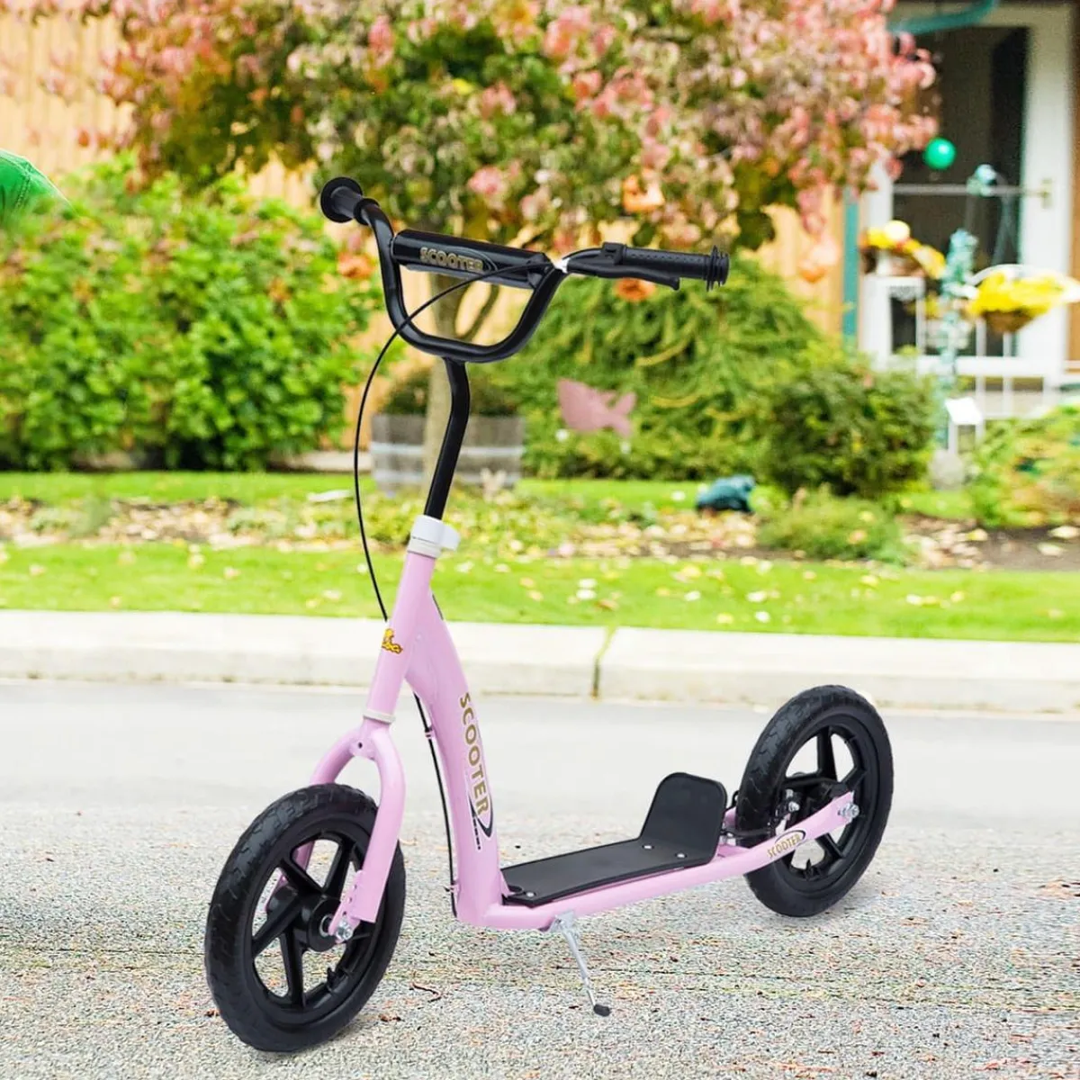 New - Patinete Scooter Ajustable 2 ruedas Rosa Patines Y Monopatines
