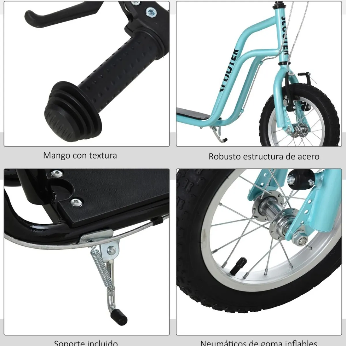 - Patinete Scooter regulable Azul Patines Y Monopatines