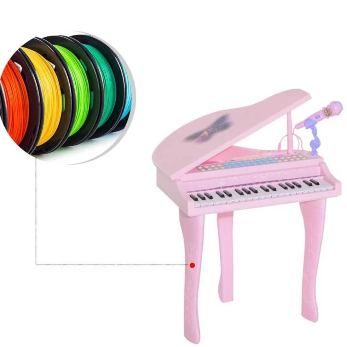 Clearance - Piano Infantil Electrónico Rosa Música|Electrónicos