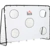 Hot - Portería de fútbol con lona de entrenamiento Blanco Deportes