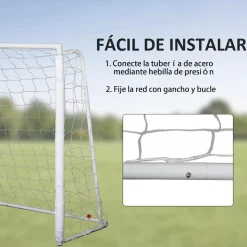 - Portería de fútbol 186x62x123 cm Blanco*Homcom Sale