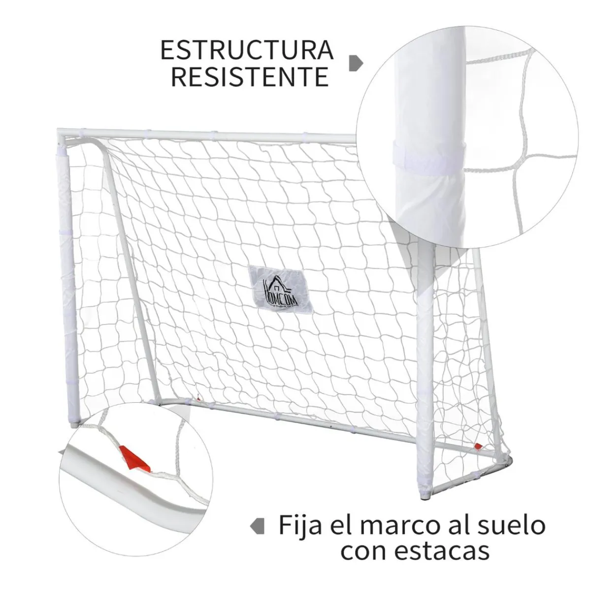- Portería de fútbol 186x62x123 cm Blanco*Homcom Sale